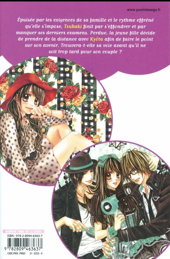 Verso de l'album Tsubaki love Volume Double Tome 7