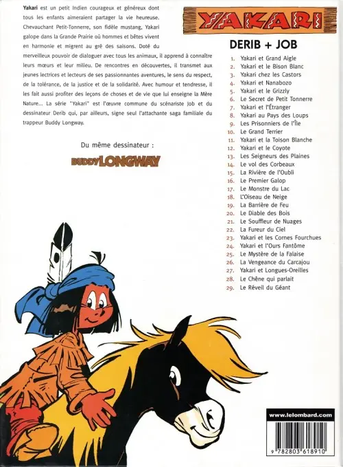 Verso de l'album Yakari Tome 29 Le réveil du géant