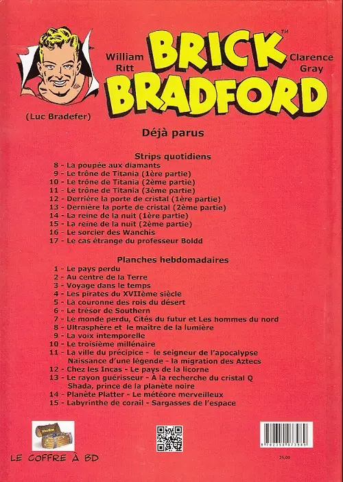 Verso de l'album Brick Bradford Planches hebdomadaires Tome 14 Planète Platter - Le météore merveilleux