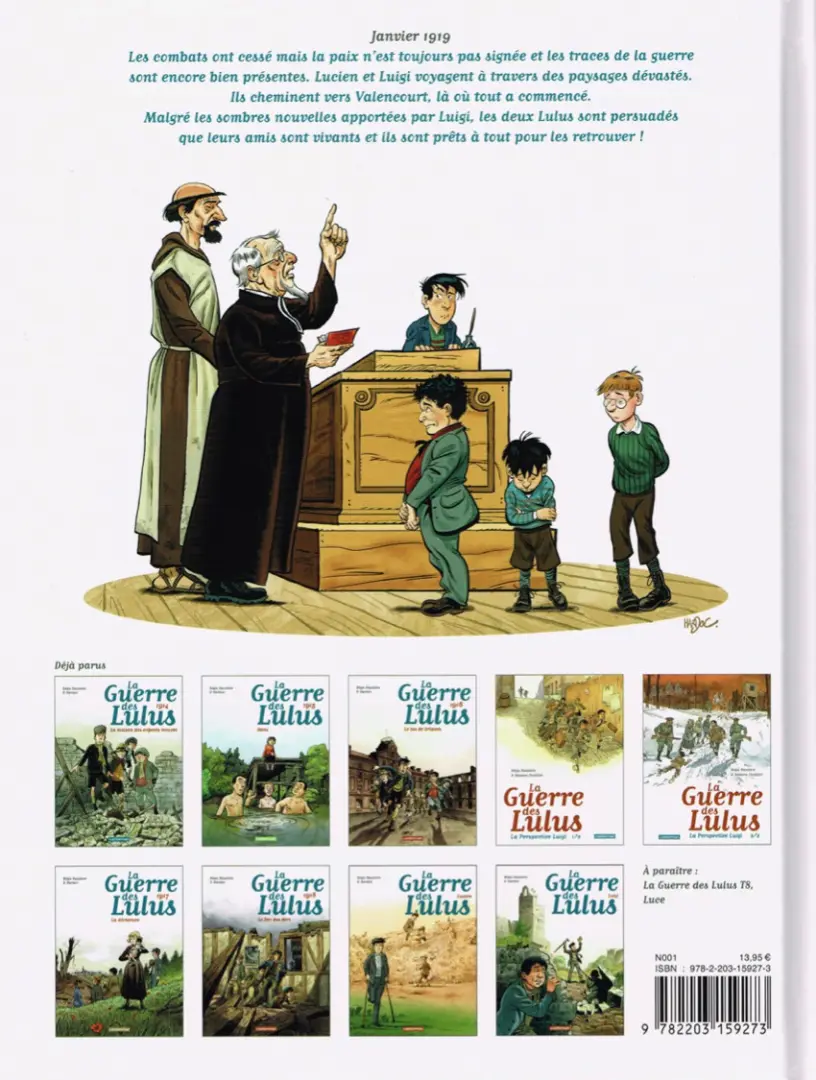 Verso de l'album La Guerre des Lulus Tome 7 Luigi