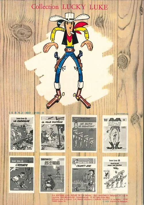 Verso de l'album Lucky Luke Tome 20 Billy the Kid