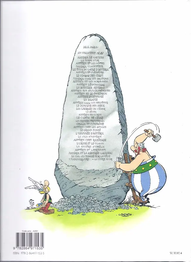 Verso de l'album Astérix Tome 32 Astérix et la rentrée gauloise