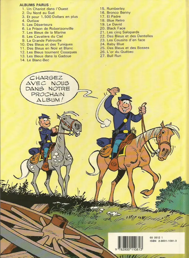 Verso de l'album Les Tuniques Bleues Tome 22 Des bleus et des dentelles
