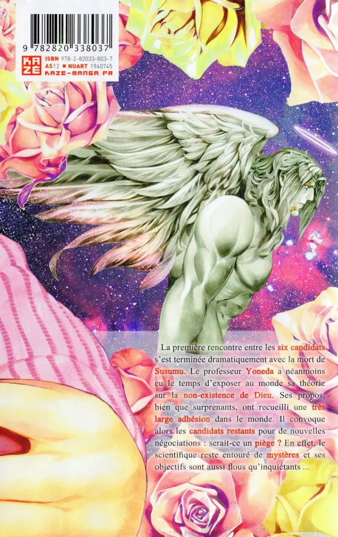 Verso de l'album Platinum End 12