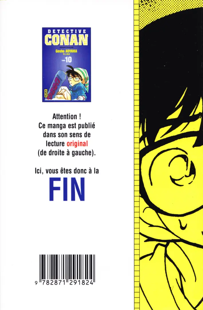 Verso de l'album Détective Conan Tome 10