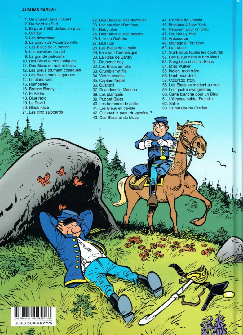 Verso de l'album Les Tuniques Bleues Tome 53 Sang bleu chez les Bleus