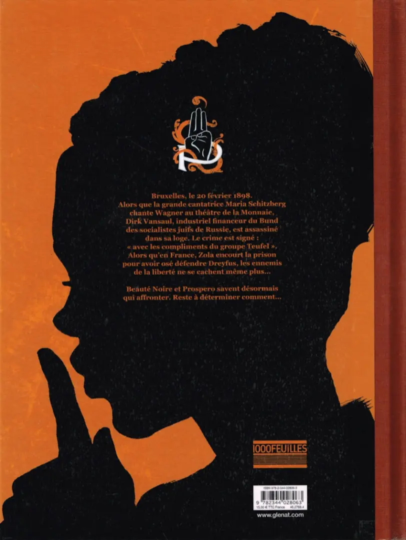 Verso de l'album Beauté noire & le Groupe Prospero Tome 2 Les cruels