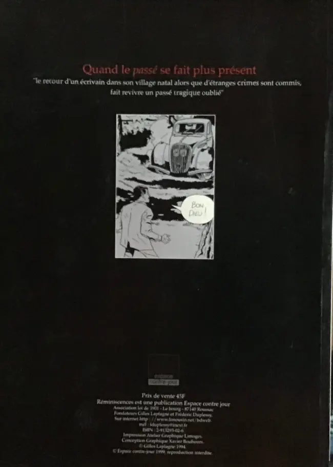 Verso de l'album Réminiscences