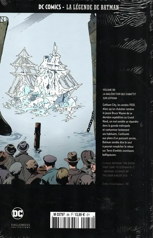 Verso de l'album DC Comics - La Légende de Batman Volume 88 La malédiction qui s'abattit sur Gotham