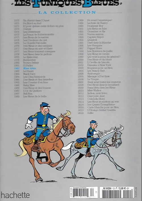 Verso de l'album Les Tuniques Bleues La Collection (Hachette) Tome 12 Blue retro