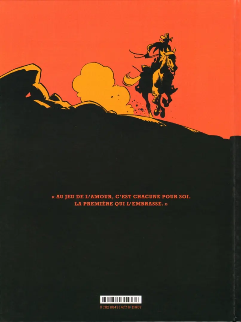 Verso de l'album Lucky Luke Wanted Lucky Luke