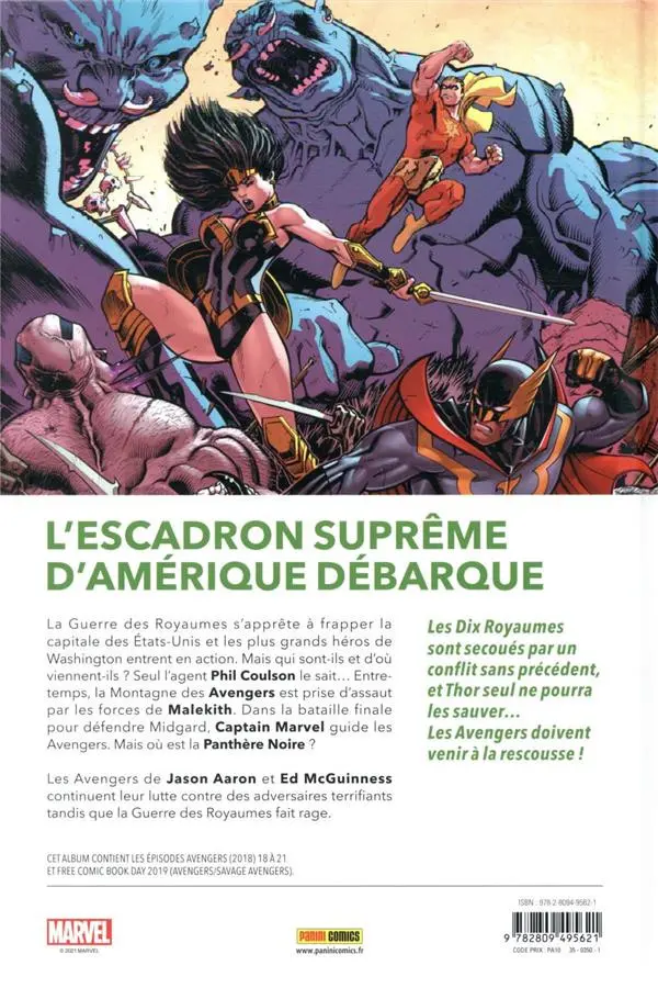 Verso de l'album Avengers 4 La guerre des royaumes