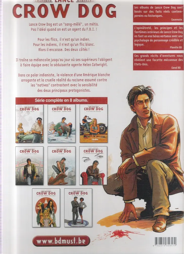 Verso de l'album Lance Crow Dog Tome 8 Indian soldier