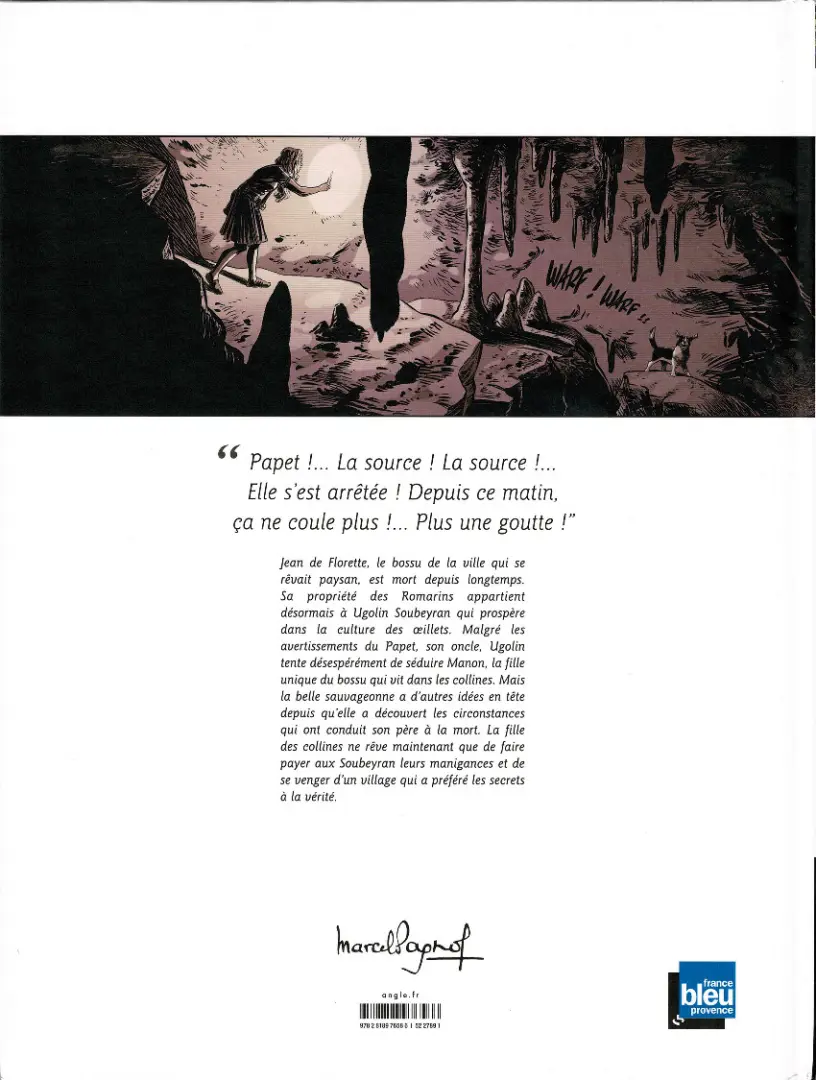 Verso de l'album Manon des sources 2e partie