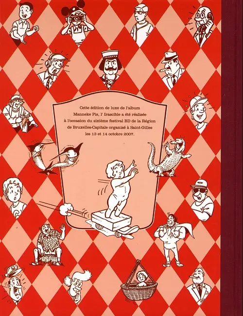 Verso de l'album Bob et Bobette Tome 180 Manneken Pis, l'irascible
