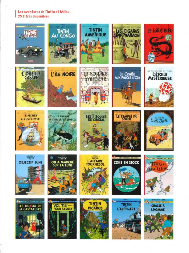 Verso de l'album Tintin Chasse à l'Homme