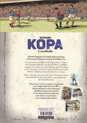 Verso de l'album Raymond Kopa L'inoubliable