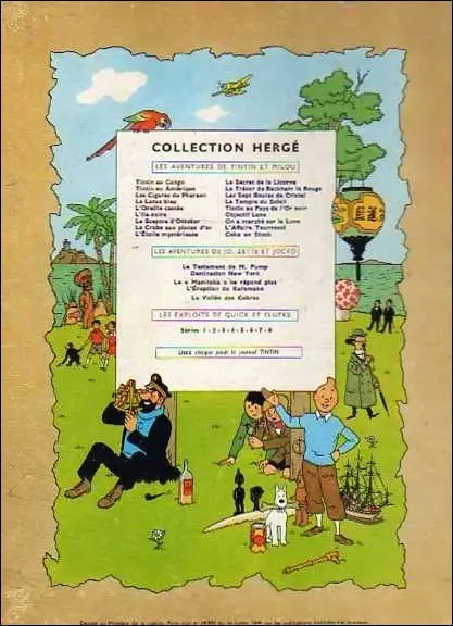 Verso de l'album Tintin Tome 14 Le temple du soleil