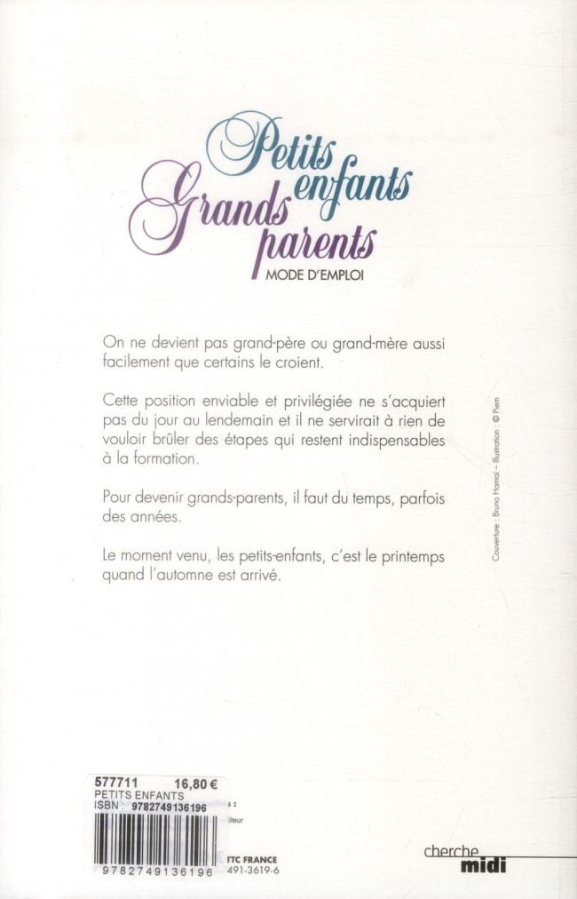 Verso de l'album Petits enfants, grands parents mode d'emploi