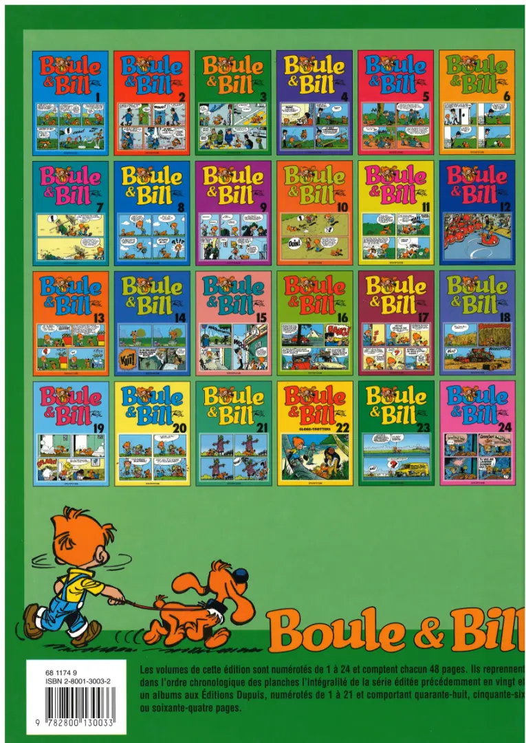 Verso de l'album Boule & Bill Tome 3