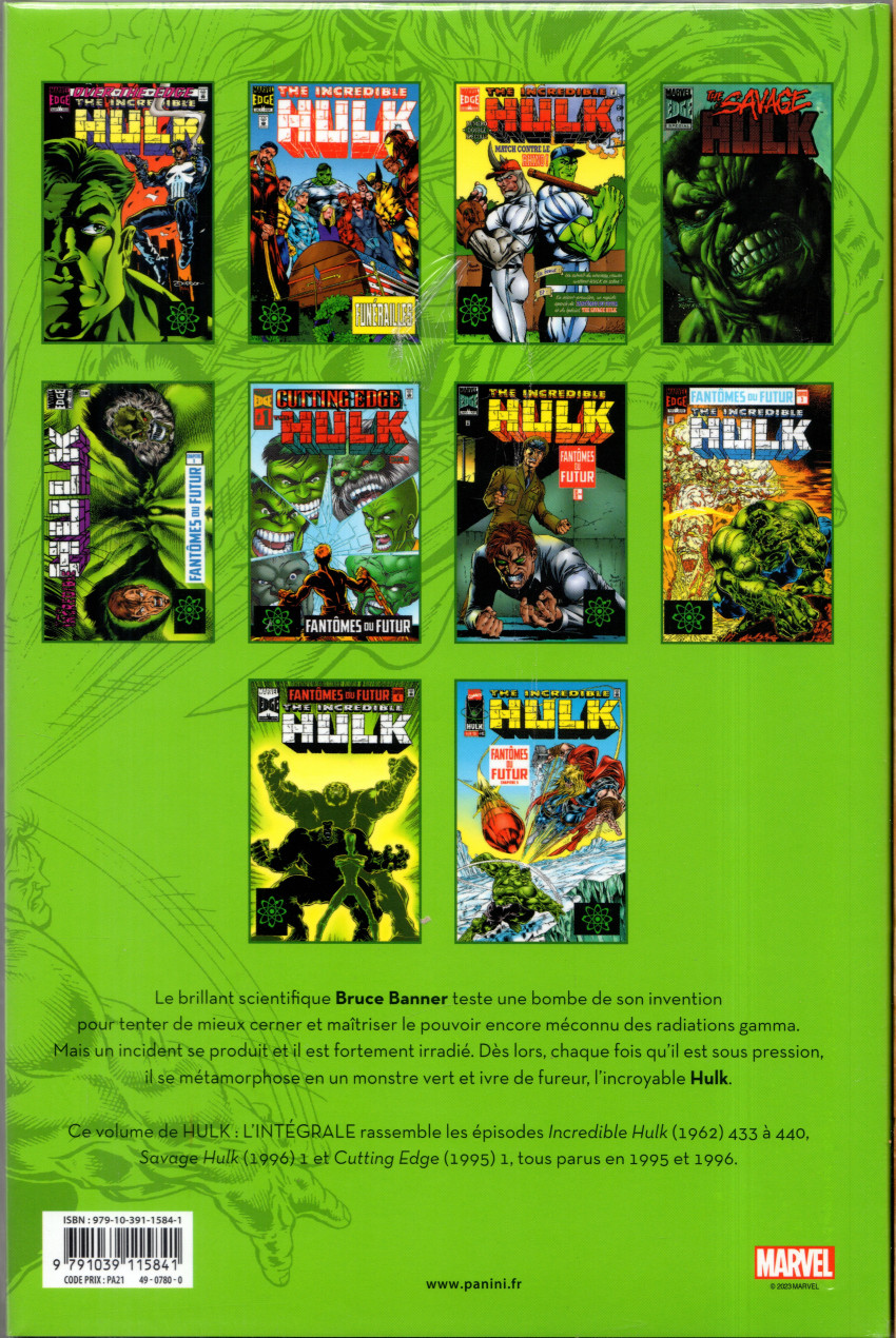 Verso de l'album Hulk - L'Intégrale Volume 15 1995-1996