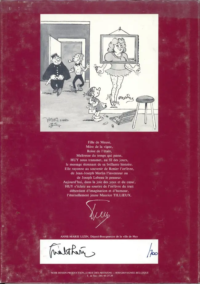 Verso de l'album Tillieux - Monographie