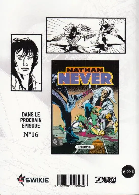 Verso de l'album Nathan Never Swikie N° 15 Les pillards du désert