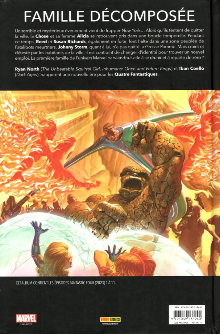 Verso de l'album Fantastic Four Tome 1 Qu'est-il arrivé aux Quatre Fantastiques ?