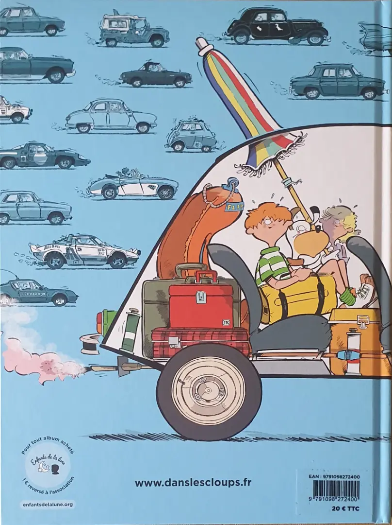 Verso de l'album Help ma 2CV - Les aventures de la famille Parasol