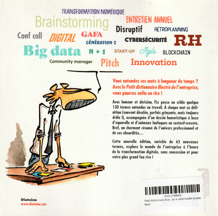 Verso de l'album Petit dictionnaire illustré de l'entreprise