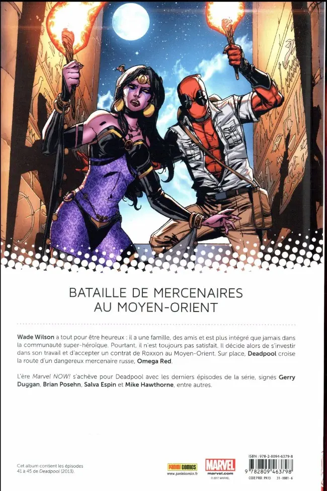 Verso de l'album Deadpool Tome 8 La Mort De Deadpool