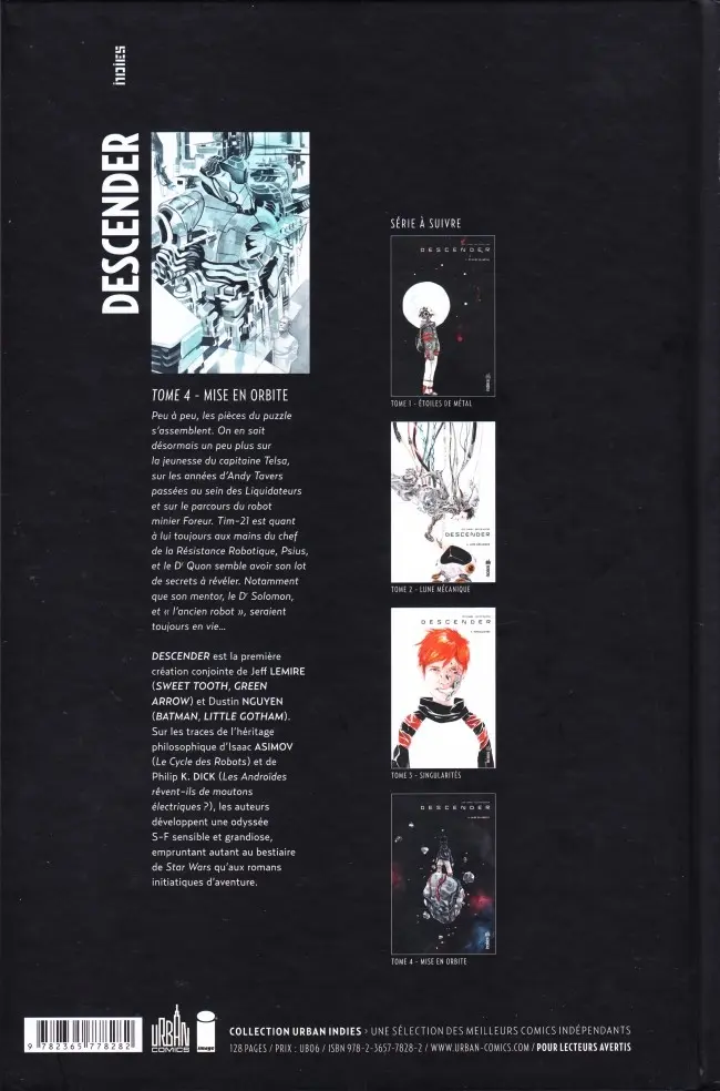 Verso de l'album Descender 4 Mise en orbite