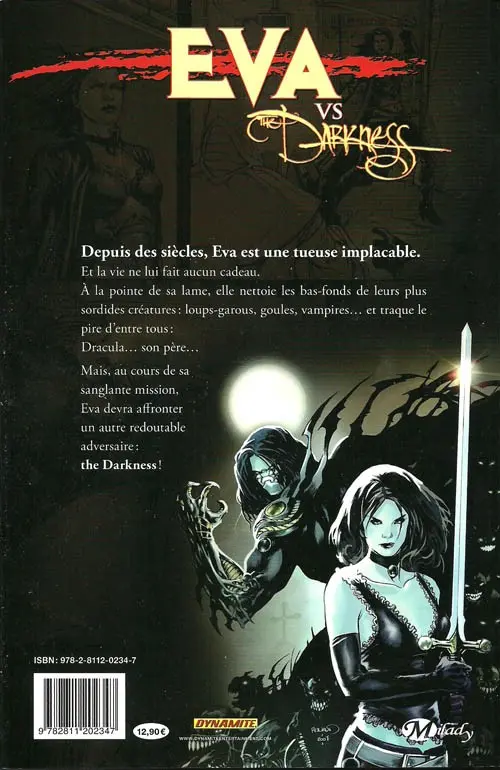 Verso de l'album Eva vs The Darkness