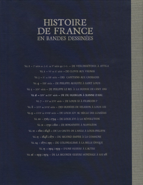 Verso de l'album Histoire de France en Bandes Dessinées Tome 6 De Du Guesclin à Jeanne d'Arc