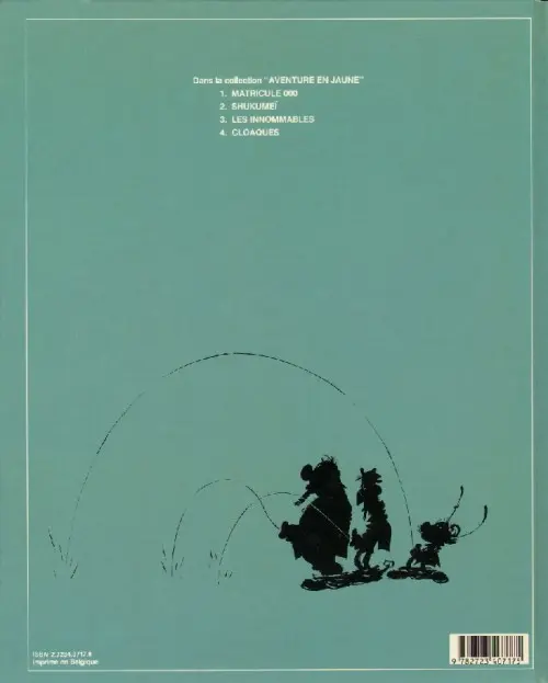 Verso de l'album Les Innommables Premières maquettes Tome 2 Shukumeï