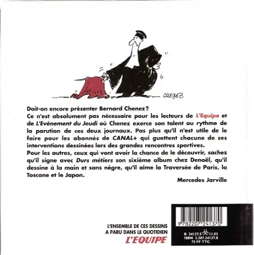 Verso de l'album Durs métiers !