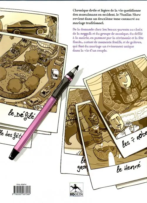 Verso de l'album Muslim'show Tome 2 Mariage