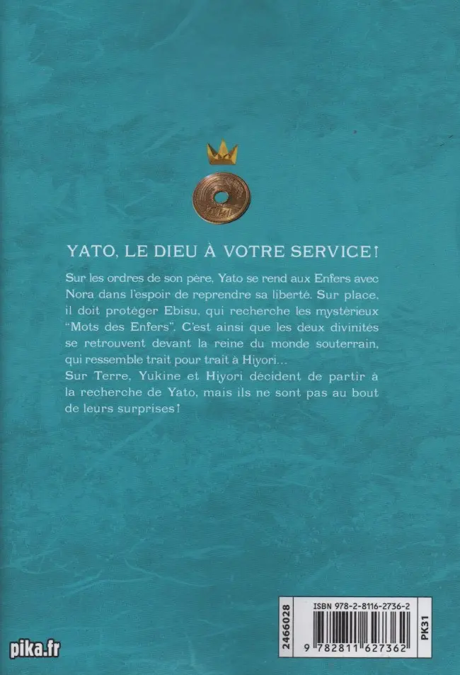 Verso de l'album Noragami 9