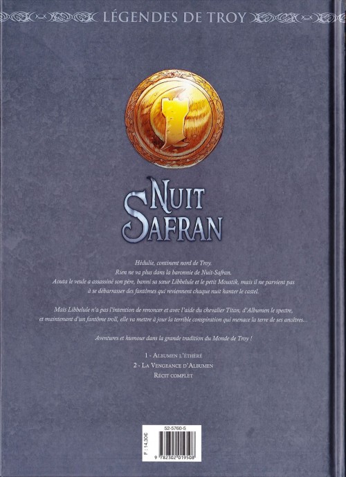 Verso de l'album Nuit Safran Tome 2 La vengeance d'Albumen