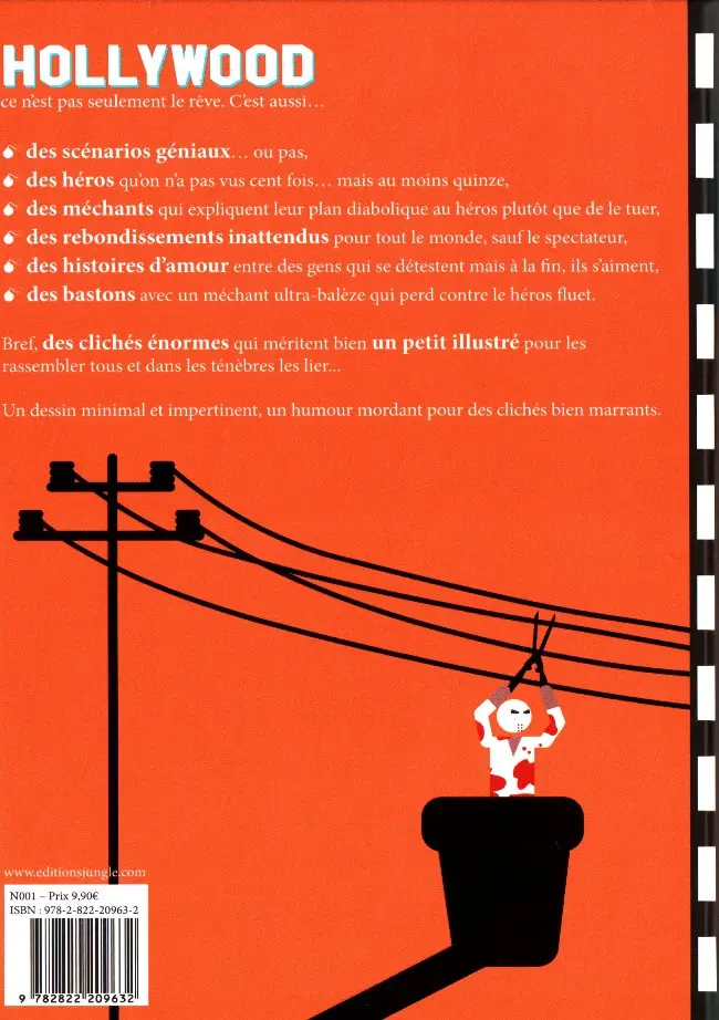 Verso de l'album Petit illustré des gros clichés d'Hollywood Tome 1