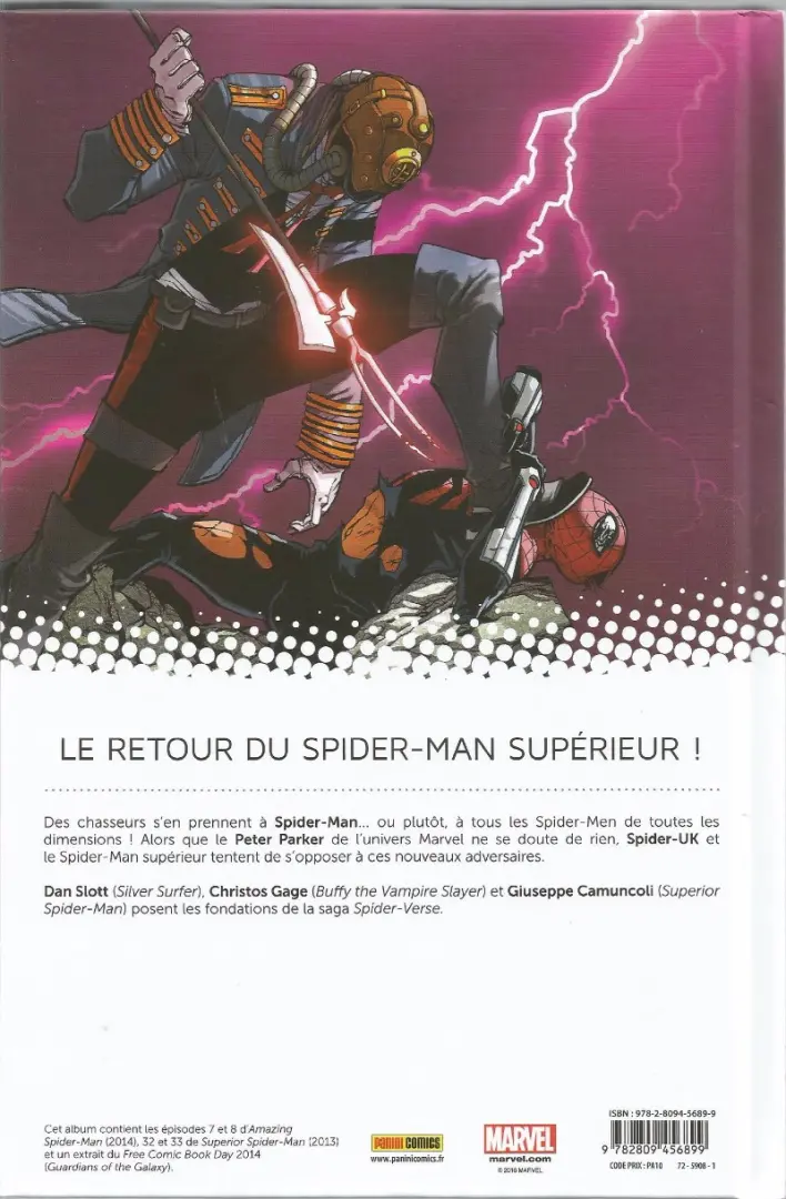 Verso de l'album The Amazing Spider-Man Tome 2 Prélude à Spider-Verse
