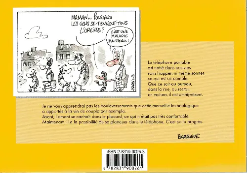 Verso de l'album Le Portable de Barrigue