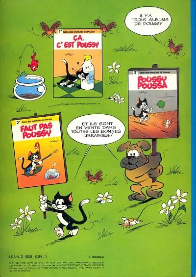 Verso de l'album Poussy Tome 1 Ça, c'est Poussy