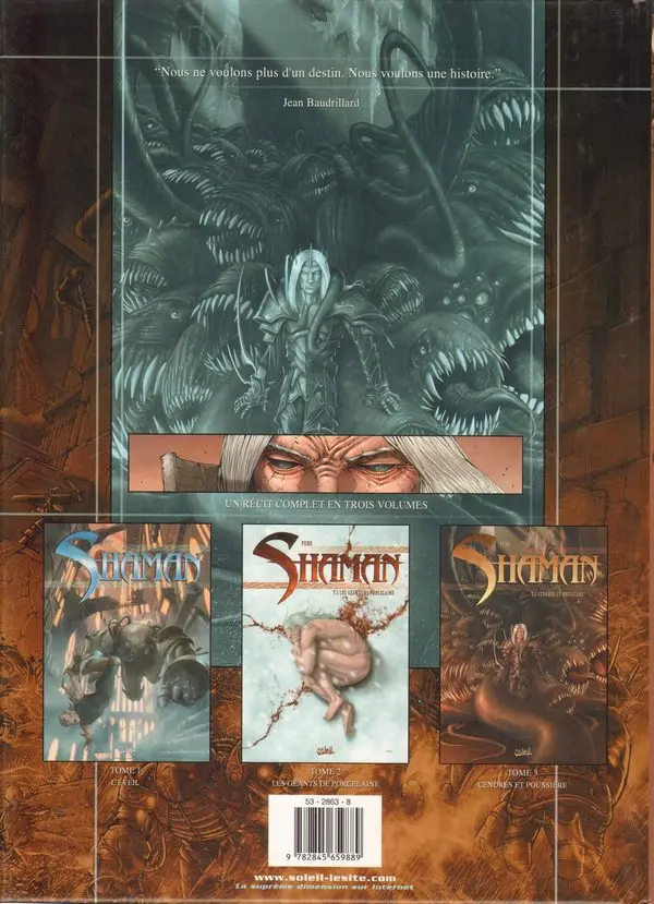 Verso de l'album Shaman Tome 3 Cendres et poussière