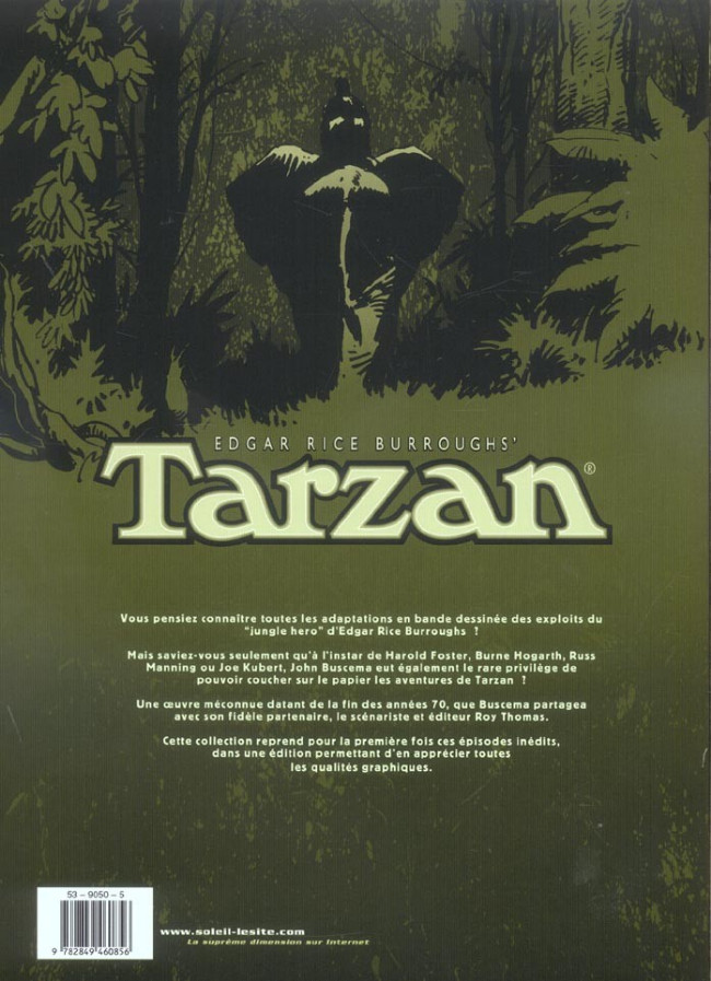 Verso de l'album Tarzan (Intégrale - Soleil) Volume 2