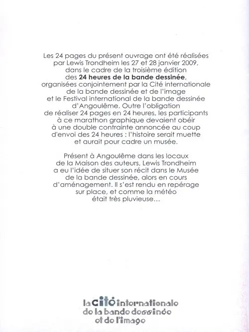 Verso de l'album Visite Express