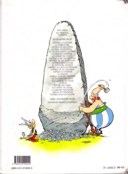 Verso de l'album Astérix Tome 2 La serpe d'or