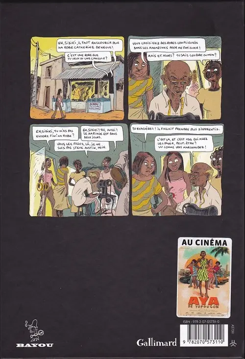 Verso de l'album Aya de Yopougon Tome 1