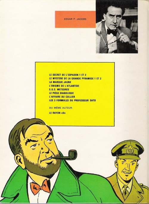 Verso de l'album Blake et Mortimer Tome 9 L'Affaire du collier