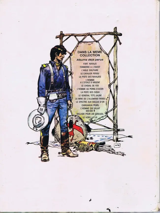 Verso de l'album Blueberry Tome 9 La piste des Sioux